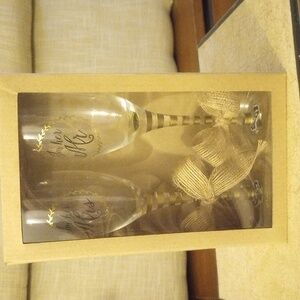 NWOT Champagne Glasses for Wedding Toast. Bride and Groom Glasses champagne .